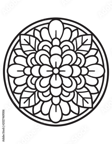 Mehndi flower pattern  coloring pages