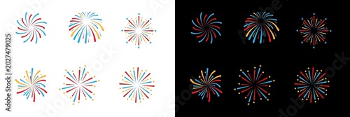 Party. Event. Celebration. Decoration firework set. New year fireworks vector illustration of an abstract background