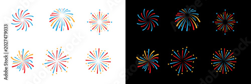 Party. Event. Celebration. Decoration firework set. New year fireworks vector illustration of an abstract background