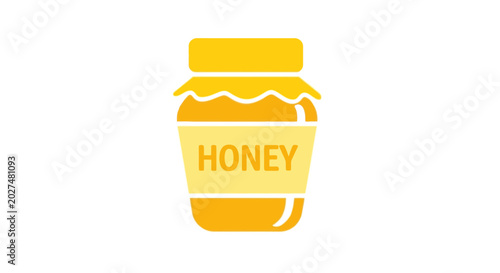 Foto Honey Jar Icon Isolated on White Background