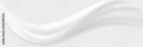 Canvas-taulu Abstract creamy yogurt splash with liquid dessert wave texture.