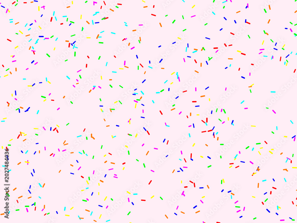 Naklejka premium Rainbow Sprinkles Pattern Colorful Party Background