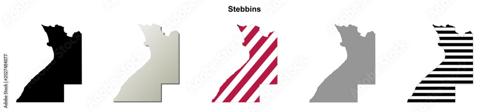 Fototapeta premium Stebbins (Alaska) blank outline map