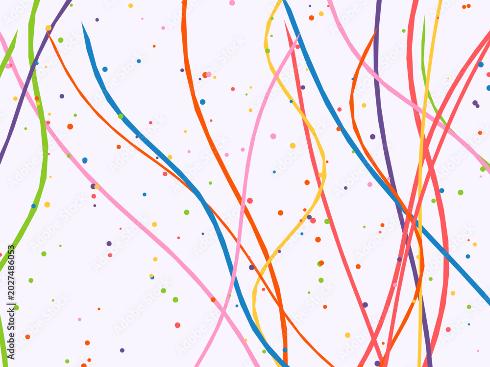 Fototapeta premium Vivid Party Streamers Colorful Fun Background