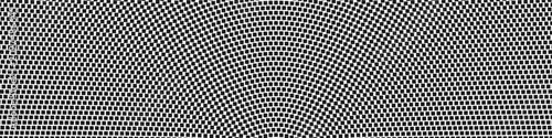 Foto Abstract Optical Illusion Square Grid Background, Geometric Black and White Wave