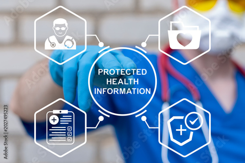 Medicine concept of protected health information.