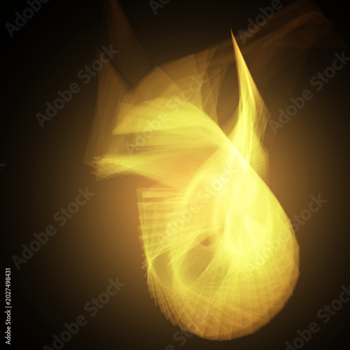 Flame of fire on a black background

