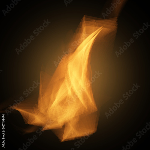 Flame of fire on a black background
