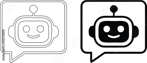 AI Chatbot Assistant inside Speech Bubble Message Icon 4k Ultra HD
