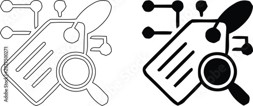 Smart Metadata Tagging Search Optimization Node Icon 4k Ultra HD