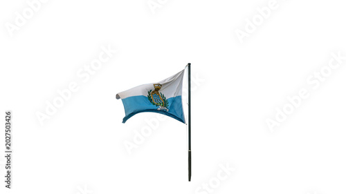 Foto Republic of San Marino national flag isolated on white background