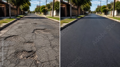 Broken road and new road