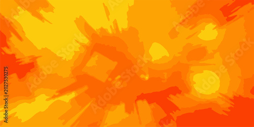 Tableau sur toile An abstract grunge vector background features a textured autumn design with yell