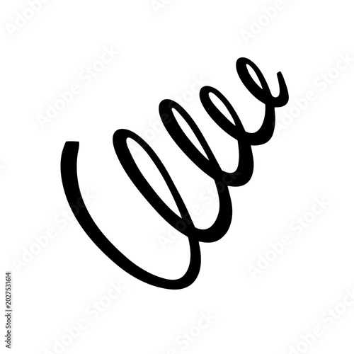 Bounce Spring Coil Icon. Spiral Logo. Black and white
