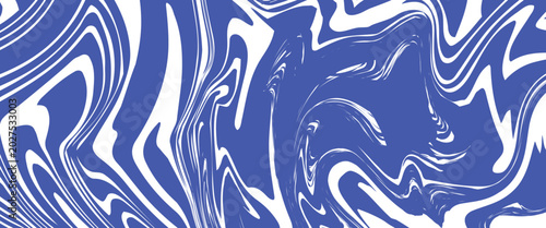 Tableau sur toile Blue wavy lines abstract background