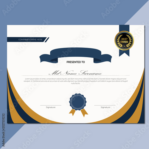 Premium Corporate Certificate Badge Vector