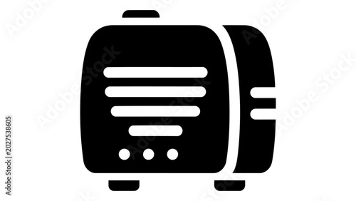 Tableau sur toile Air sanitizing ozone generator icon