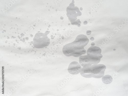 Foto Wet paper. Wet spots on paper. Blank sheet