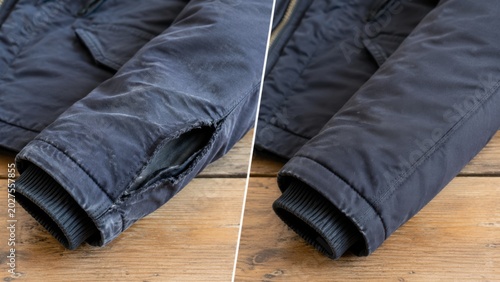 Torn clothing versus neat textile repair for longer garment use