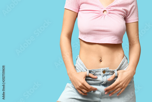 Beautiful young woman with ...