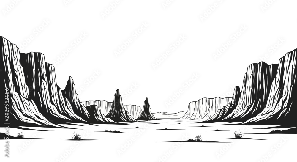 Φωτογραφία Black and white rocky cliff formations.