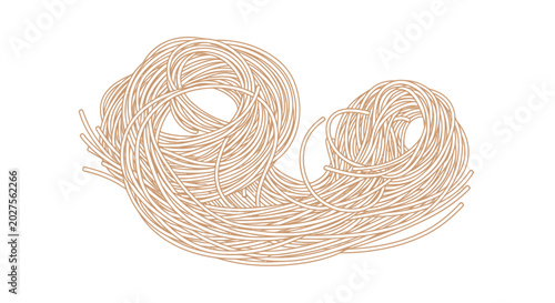 Obraz na płótnie Coiled bundle of thin copper wires.
