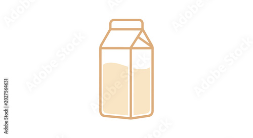 Schilderij op canvas Carton of milk beverage container.