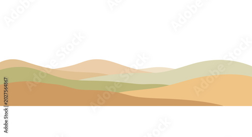 Schilderij op canvas Desert sand dunes landscape view.