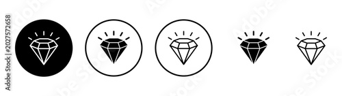 Diamond icon vector. diamond gems sign and symbol