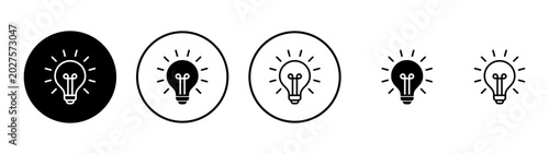 Lamp icon vector. Light bulb sign and symbol. idea symbol.