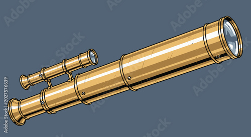 Foto Vintage Brass Telescope