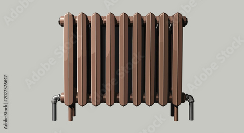 Φωτογραφία Vintage Cast Iron Radiator, Antique Heating System, Retro Home Decor
