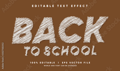 back to school vector text effect with modern style