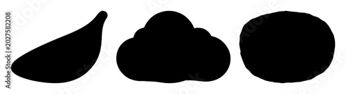 Foto Sort icon set with solid black shapes on white background featuring directional