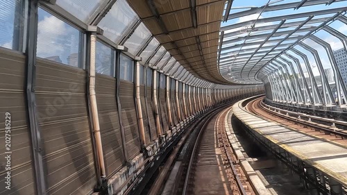 Train front view in suburban Kuala Lumpur, Malaysia