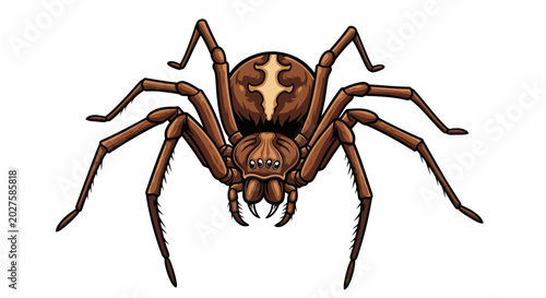 Schilderij op canvas Brown Spider with Patterned Abdomen