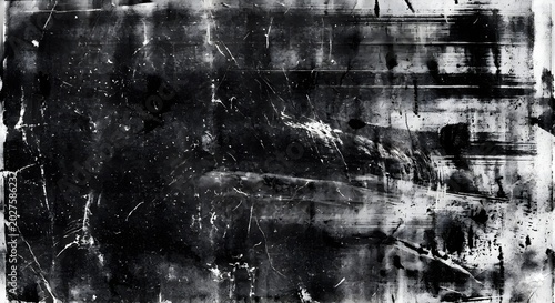 Abstract black and white grunge distressed texture with dust and scratch