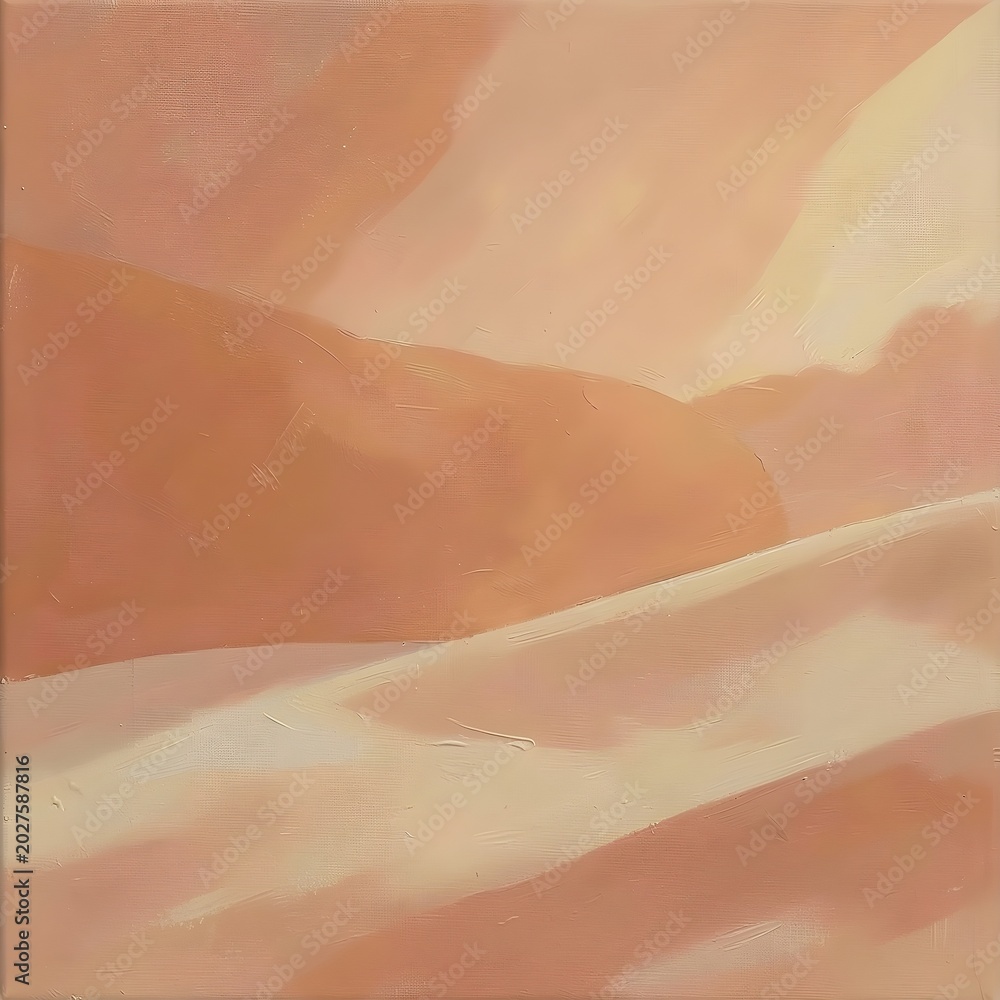 Fototapeta premium Terracotta Sand Nostalgic Oil Painting Warm Abstract Background Fine Art Canvas