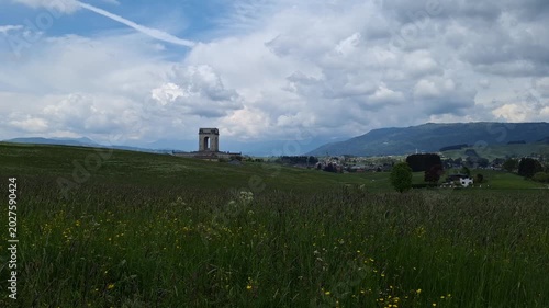 Asiago War Memorial Viewed from Mountain Trail
