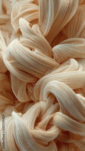 Soft Beige Textured Fabric Close-up