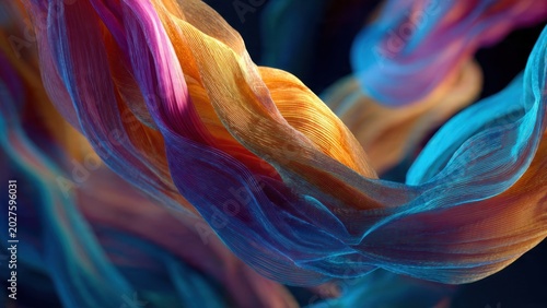 Vibrant Abstract Colorful Fluid Waves