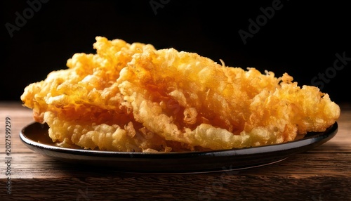 Golden Fried Tempura Delights - A Crispy Culinary Masterpiece on a Plate.