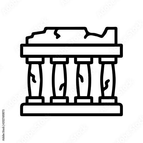 Canvastavla Ancient Greek Ruins Icon