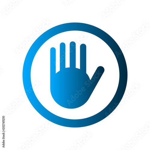 Hand stop icon design template