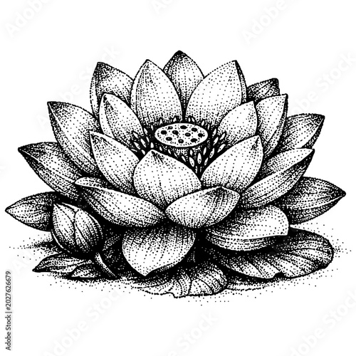 Photos Water lily and lotus flower vector illustration floral nature plant design with