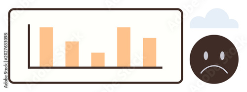Photos Economic downturn, financial loss, poor performance, analytics, feedback, disappointment