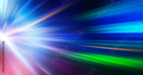 Speed motion light trails on dark background with futuristic business technology and artificial intelligence concepts, featuring glowing digital streaks, dynamic cyber energy, high-speed data flow