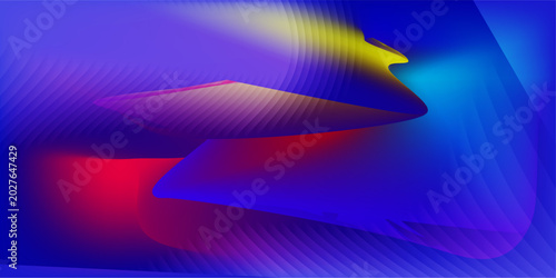 Abstract Futuristic Neon Wave Background with Blue and Purple Gradient Light