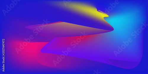 Abstract Vibrant Neon Gradient Background with Smooth Liquid Wave and Futuristic Color Flow