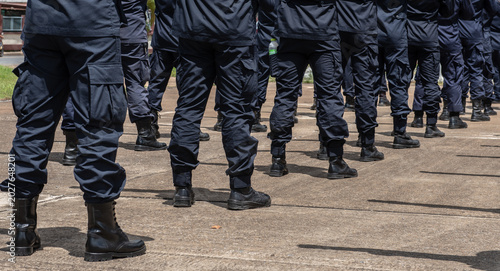 Photos Riot police control the crowd refresher training using hand signals as symbols i